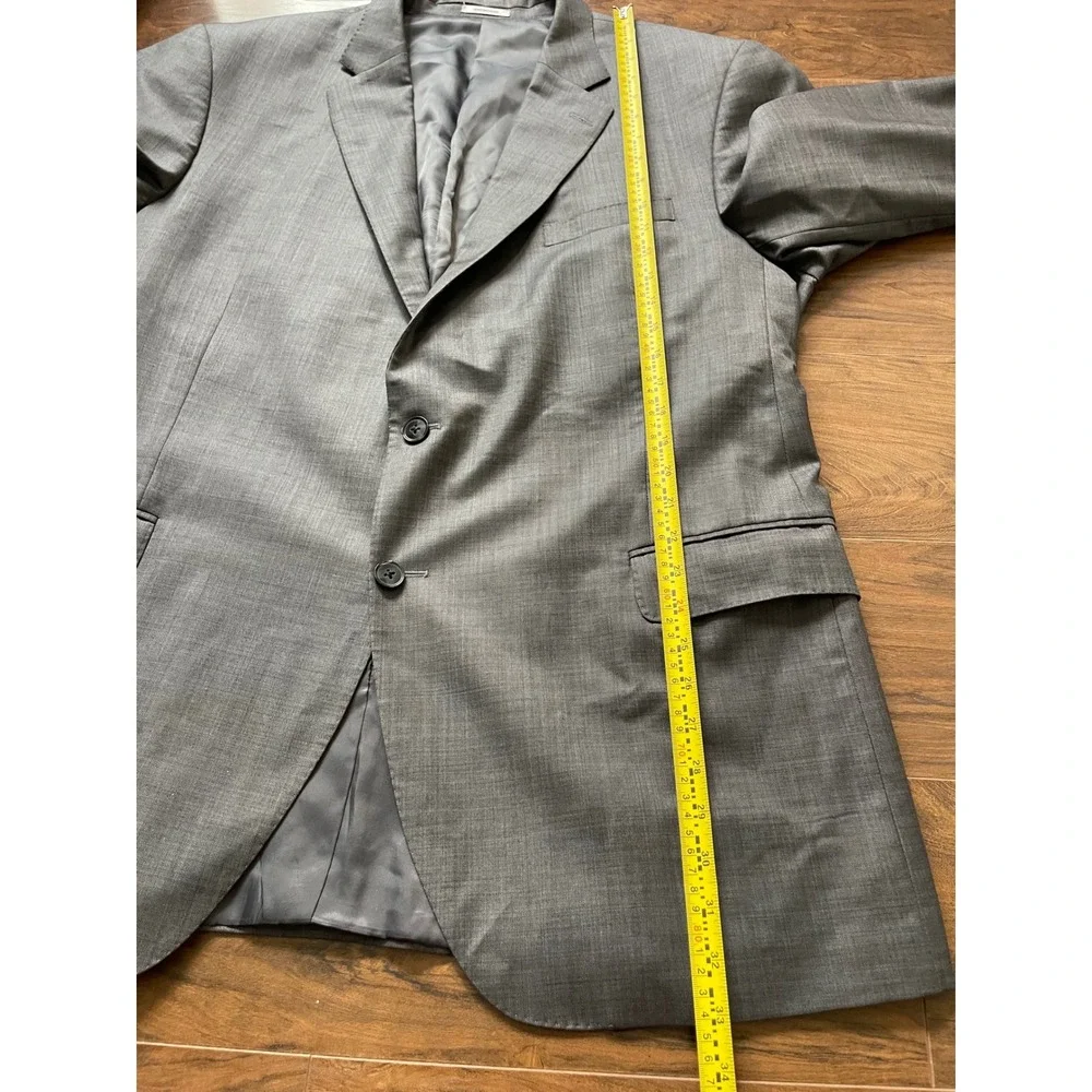 Peter Millar Mens 50T Grey 100% Wool 2 Button Blazer Sport Coat Made in Canada